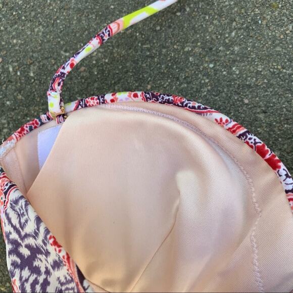 Victoria’s Secret 32D push up corset back halter tie bikini top - Picture 3 of 5